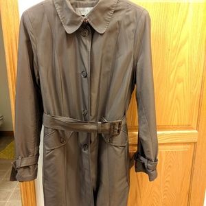 Anne Klein Single Breasted Belted Trench Coat